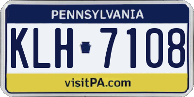 PA license plate KLH7108
