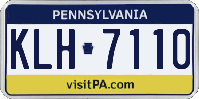 PA license plate KLH7110