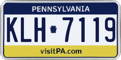 PA license plate KLH7119