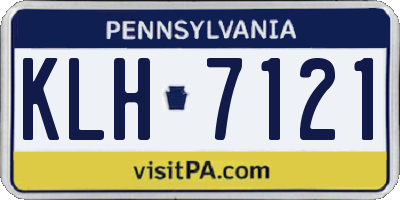 PA license plate KLH7121
