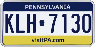 PA license plate KLH7130