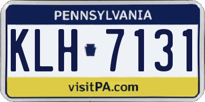 PA license plate KLH7131