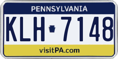 PA license plate KLH7148