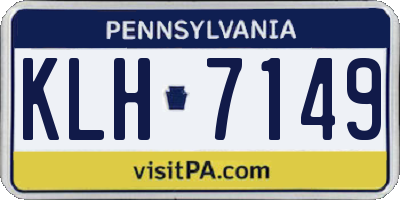 PA license plate KLH7149