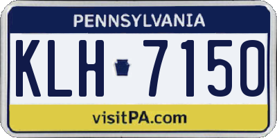 PA license plate KLH7150