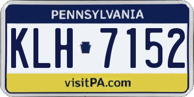 PA license plate KLH7152