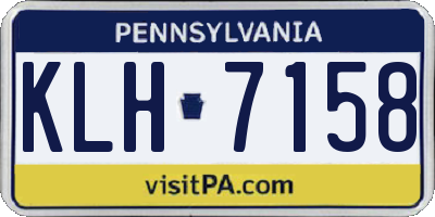 PA license plate KLH7158