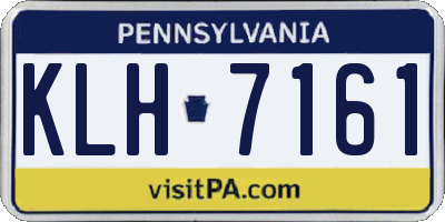 PA license plate KLH7161
