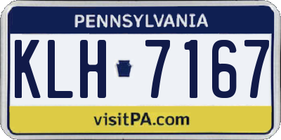 PA license plate KLH7167