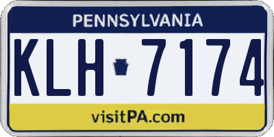 PA license plate KLH7174