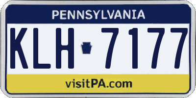 PA license plate KLH7177