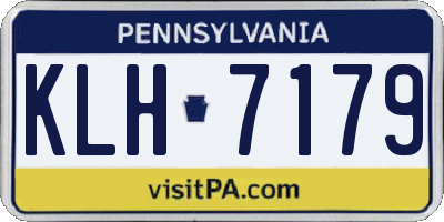 PA license plate KLH7179