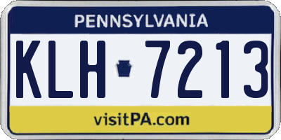 PA license plate KLH7213