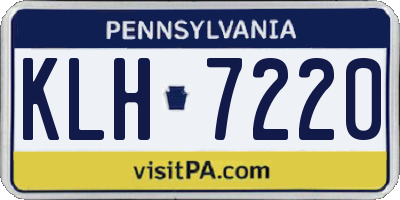 PA license plate KLH7220