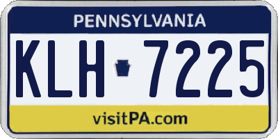 PA license plate KLH7225