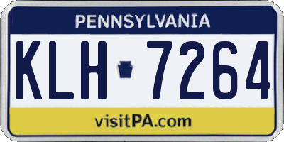PA license plate KLH7264