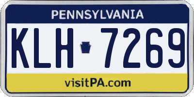 PA license plate KLH7269