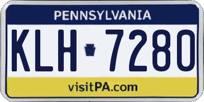 PA license plate KLH7280