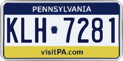 PA license plate KLH7281
