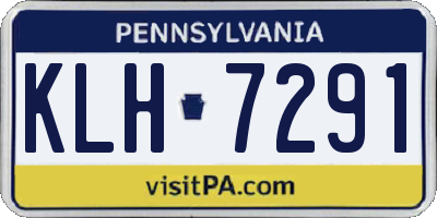 PA license plate KLH7291