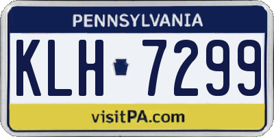 PA license plate KLH7299