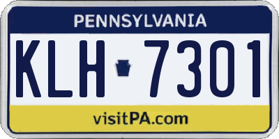 PA license plate KLH7301
