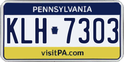 PA license plate KLH7303