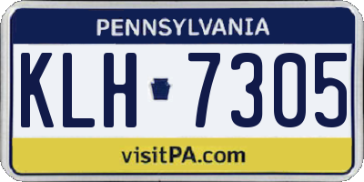 PA license plate KLH7305