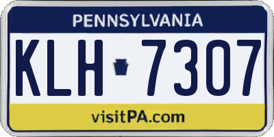 PA license plate KLH7307