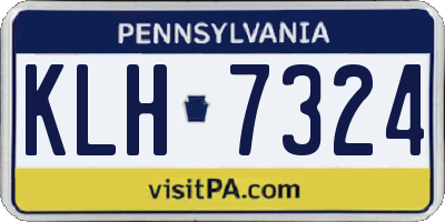 PA license plate KLH7324