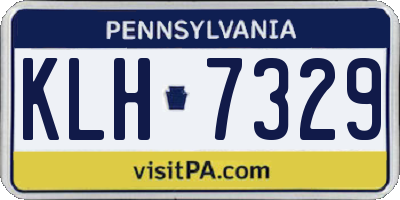 PA license plate KLH7329