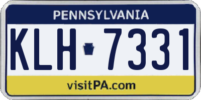 PA license plate KLH7331