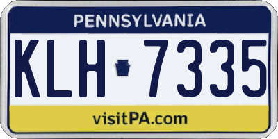 PA license plate KLH7335