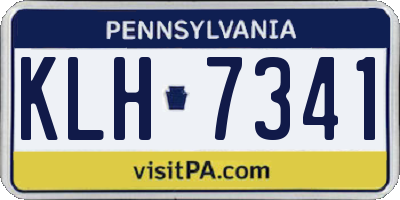 PA license plate KLH7341