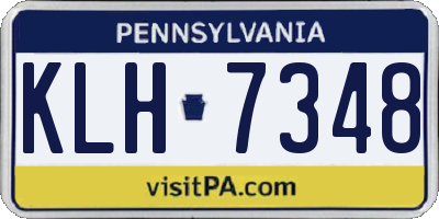 PA license plate KLH7348