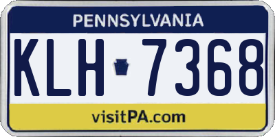 PA license plate KLH7368