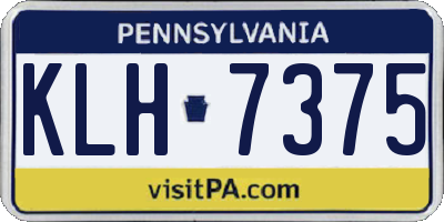 PA license plate KLH7375