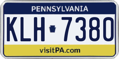 PA license plate KLH7380