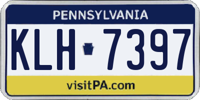 PA license plate KLH7397
