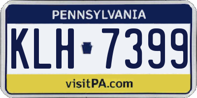 PA license plate KLH7399