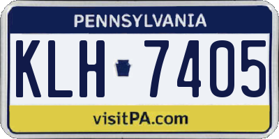 PA license plate KLH7405