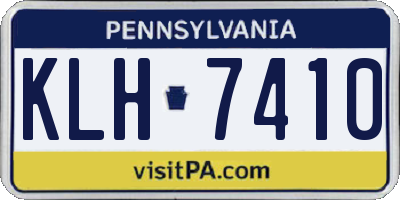 PA license plate KLH7410