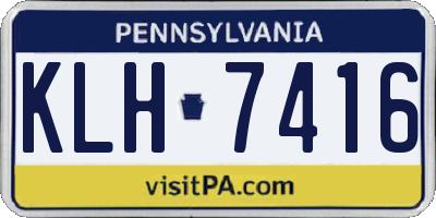 PA license plate KLH7416