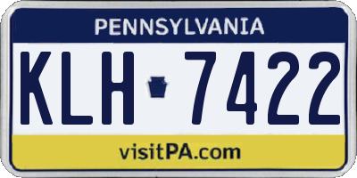 PA license plate KLH7422