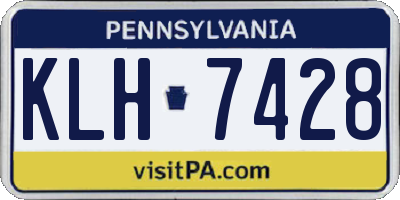 PA license plate KLH7428