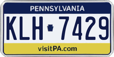 PA license plate KLH7429