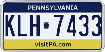 PA license plate KLH7433
