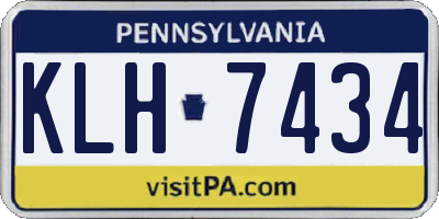 PA license plate KLH7434
