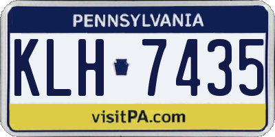 PA license plate KLH7435
