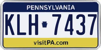 PA license plate KLH7437